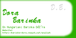 dora barinka business card